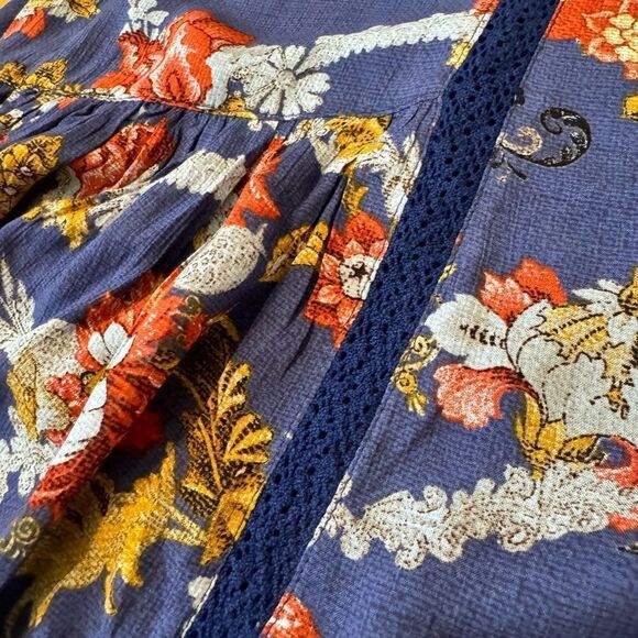 NWT Miss Me Dress Lace Floral Lined High Low Button Front Short Sleeve M - Picture 11 of 14